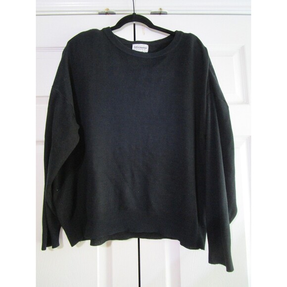 Haberdashery Sweater Womens Large Black Crewneck Pullover Classic Knit Casual - Picture 1 of 9